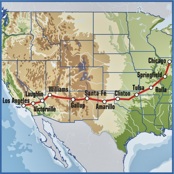 Route 66 Motorcycle Tour Route Route 66 Self Drive Motorcycle Tour EagleRider